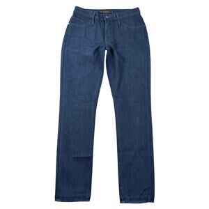 Goldsign Straight Leg Jeans Low Rise Dark Wash Stretch Denim USA Women’s 27